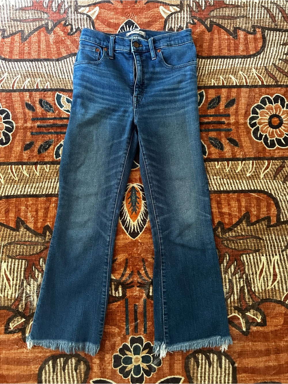 Madewell Indigo Blue Denim Jeans Cali Demi Boot